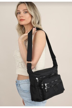 Castel Siyah Kadın 6 Bölmeli Çapraz Askılı Postacı Çanta Hd06 - selma demir