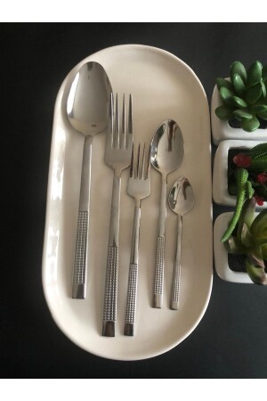 Çatal Kaşık Takımı 6 Kişilik 30 Parça Hasır Çubuk Model 30 Parça Çubuk Hasır Model 6 Kişilik 0199 - DİBA AVM