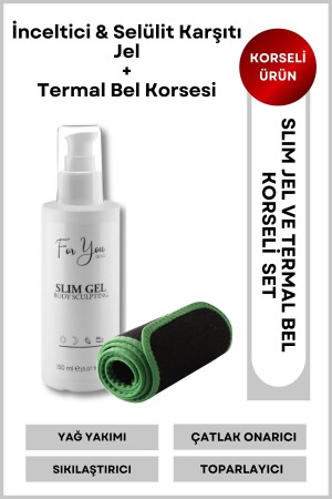 Çatlak Ve Selülit Karşıtı Bölgesel Inceltici - Vücut Sıkılaştırıcı 150 Ml Slim Jel-korse - For You Gold