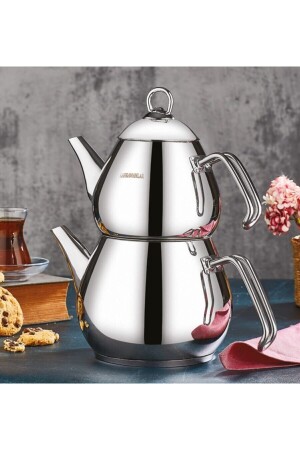 Çelik Çaydanlık Elit Platin Orta Boy 1032-g 1032-P-KM - Kahramanlar