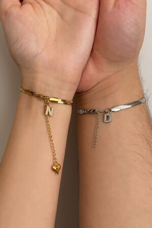 Çelik İtalyan Zincir Çift Sevgili Arkadaşlık Bileklik - Okko Store