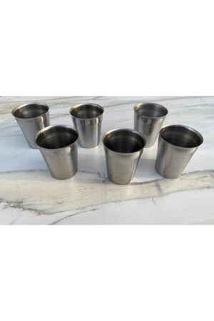 Çelik Su Ve Ayran Bardağı 6 Adet altas0101 - ALTAŞ