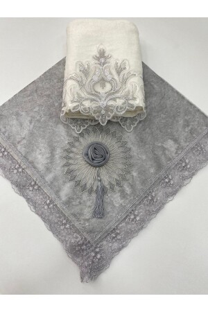 Çeyizlik Fransız Güpürlü 2'li Havlu Bohça Takım - Ayhanhome