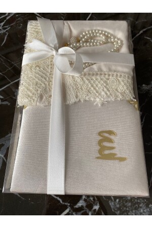 Çeyizlik, Hediyelik, 4'lü Gelin Bohçası Seti, Iğne Oyalı Namaz Örtüsü, Tafta Seccade, Yasin, Tesbih Örtü*Tafta - AYHANHOME