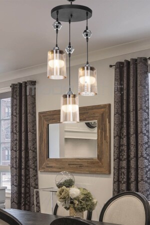 Ceylin 3-teiliger schwarzer optischer Honigglas-Kronleuchter MDL. 4449 - Modelight