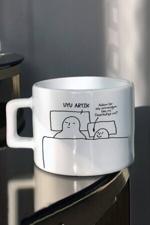 Çf Aşkım Ben Mi Fenerbahçe Mi Uyu Artık Tasarım Baskılı Çay-kahve Fincanı - Hediyexpres