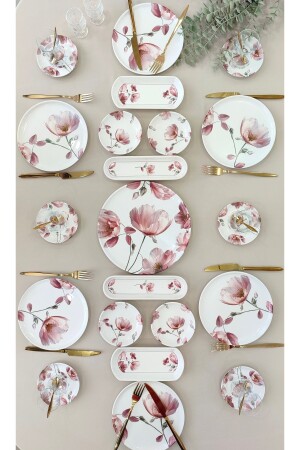 Charming Rose 6 Kişilik 21 Parça Kahvaltı Takımı Kahvaltı Seti - Yiğit Seramik Züccaciye