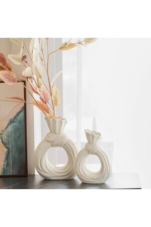 Chelity Modern Dekoratif Beyaz Vazo Düğün Akşam Yemeği Masa Oturma Odası Dekoratif gift vase - Hkm Hobim