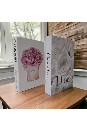 Christian Dior & Chanel 2li dekoratif kutu set Kitap Kutu Set - Nariba