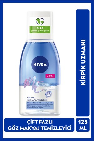 Çift Fazlı Göz Makyaj Temizleyici 125ml- Etkili Makyaj Temizleyici- Hassas Kirpik Bakımı - Nivea