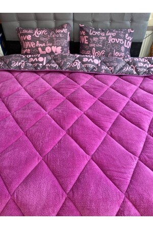 Çift Kişilik Çift Taraflı Welsoft Yorgan ve 2 Yastık Kılıfı Pofuduk Yumuşak Yorgan 195 x 215 cm - Sudemhome