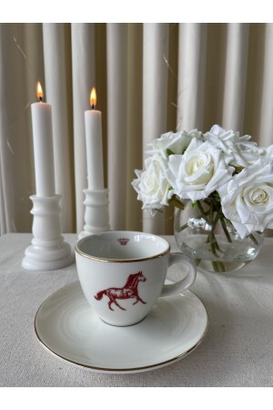 Çift Taraflı Royal Serisi Porselen Çay Fincanı 041 - 1