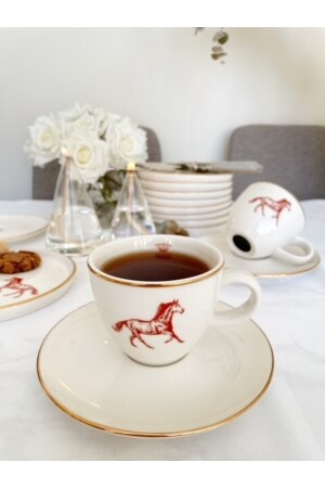 Çift Taraflı Royal Serisi Porselen Çay Fincanı 041 - 3