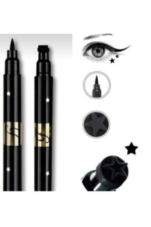 Çift Uçlu Yıldız Desenli Eyeliner - Halvey