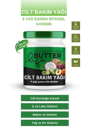 Cilt Bakım Yağı 9 Yağ Içeren 190ml - Life Butter