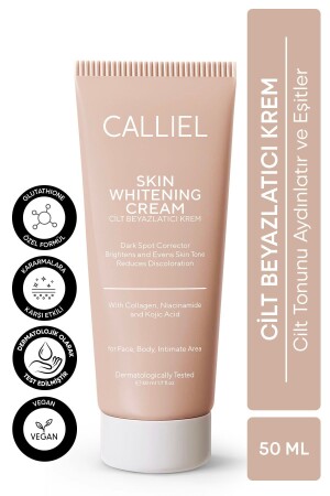 Cilt Beyazlatıcı - Aydınlatıcı Leke Karşıtı Bakım Kremi Glutatyon-alpha Arbutin-kojik Asit 50ml CLLBYZLTKRM - Calliel