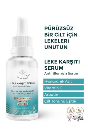 Cilt Tonu Eşitleyici - Onarıcı - Leke Karşıtı Serum 30ml (%2 ARBUTİN -% 2HYALURONİC - %2 VİTAMİN C) Anti Blemish Serum - VULLY