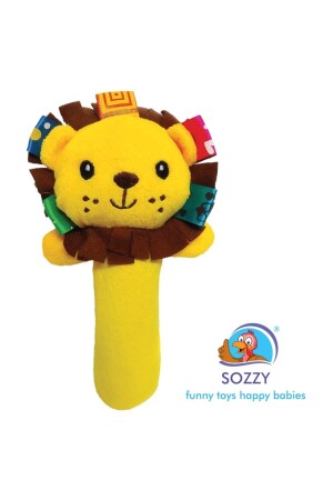 Çıngıraklı Sık Sık Aslan Szy158 - Sıkmalı Oyuncak - Sozzy Toys
