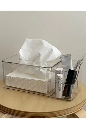 Clear Peçete Organizeri Şeffaf Peçetelik 2 Bölmeli - Esti