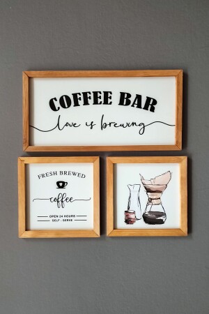 Coffee Bar and Fresh Brewed- Kahve Köşesi- Seti - Wooden Factory