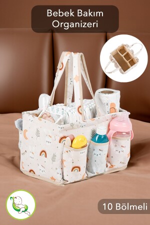 Çok Amaçlı Bölmeli Bebek Bakım Çantası Baby Hastane Çantası Gözlü Bebek Bakım Organizeri - Meleni Baby