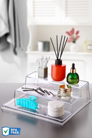 Çok Amaçlı- Kozmetik- Banyo- Mutfak Düzenleyici Clear Stand Organizer - Nandy Home