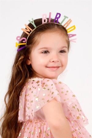 Çok Renkli Its My Birthday Kız Çocuk Taç - Le Mabelle