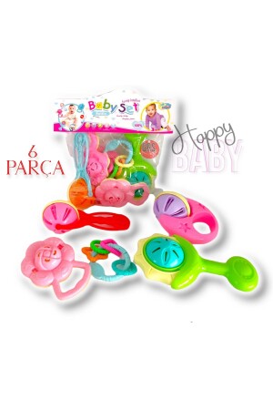 Çoklu Çıngarak Seti 6 Adet Çıngırak Seti Bebeklere - Grs Oyuncak