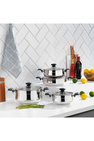 Cordell Çelik Tencere Seti-8 Prç.-siyah 1S0832-13002-SIY01 - Schafer