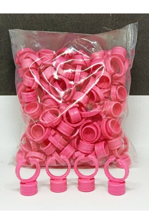 Cosmetic Fuchsia 50 Stück Microblading Permanent Makeup Dye Putting Pot Ring - Nef