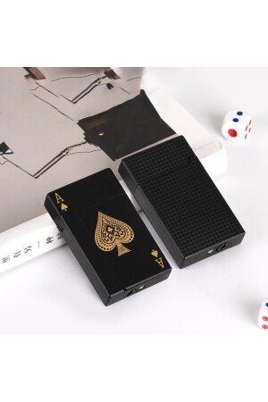 Creative Poker Design Jet Flame Spielkarte, winddichtes Feuerzeug O-21312 - 3