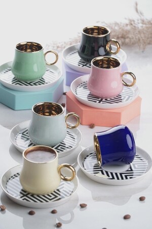 Daimon 6lı Porselen Kahve Fincanı Takımı HXF-012096-12 - ACAR