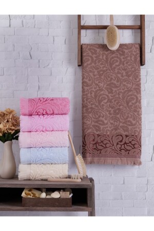 Damast-Set mit 6 Hand- und Gesichtstüchern - Feel