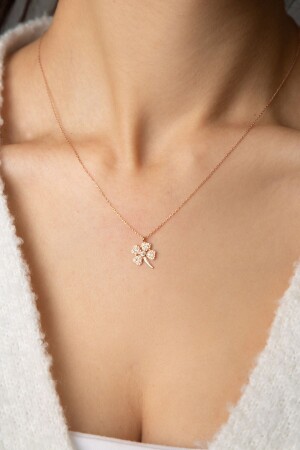 Damen-Halskette „Stone Clover“ aus 925er-Sterlingsilber - Elika Silver