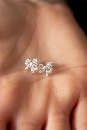 Damen-Ohrringe aus 925er-Sterlingsilber mit Schleife - Elika Silver