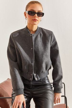 Damen Stamp Bomberjacke L - Bianco Lucci