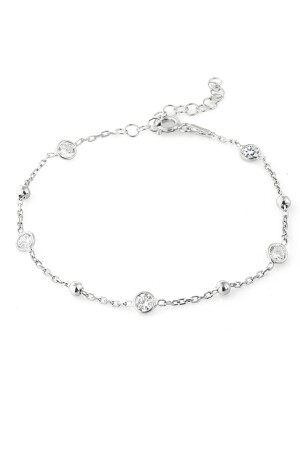 Damenarmband aus 925er Sterlingsilber mit Steinkugel-Detail - Elika Silver