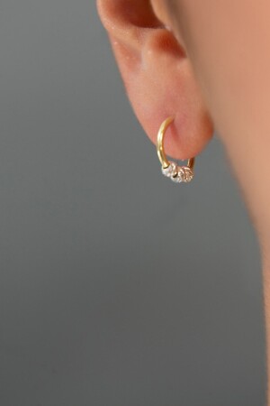 Damenohrringe Dorica Ball Detailliertes Ringmodell aus 925er Sterlingsilber - Elika Silver