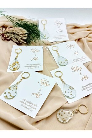 Damla Epoksi Anahtarlık 25 Adet Söz Nişan Nikah Kına Düğün Hediyeliği Kuran Hatırası Sünnet Mevlüt - Zekaavm