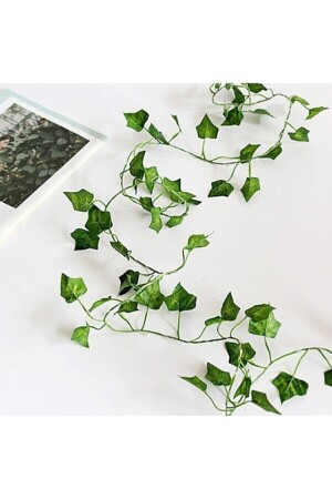 Dekoratif Yeşil Yapraklı Yapay Sarmaşık 2 Metre Yılbaşı Süsü Ledsiz - Byshome