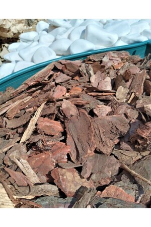 Dekorative Kiefernrinde, 100 Lt, 5–10 cm, natürliche Baumrinde, natürliche Kiefernrinde, Mulchen, Landschaftsbau - Genel Markalar