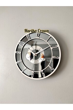 Dekorative Wanduhr (Tisch- oder Wanduhr) mit echtem Spiegel 25 cm - Harika Crown