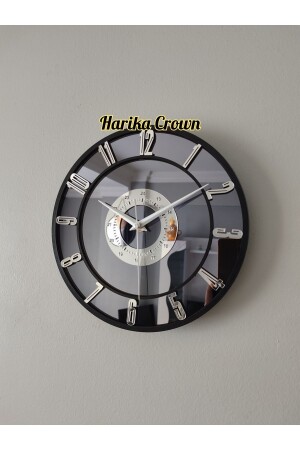 Dekorative Wanduhr (Tisch- oder Wanduhr) mit echtem Spiegel 25 cm - Harika Crown