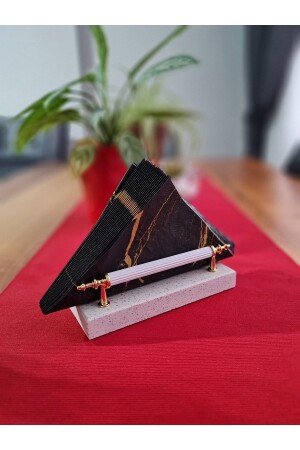 Dekoratives Geschirrpräsentationsprodukt Mermerite Serviettenhalter MRMR01 - Technoi