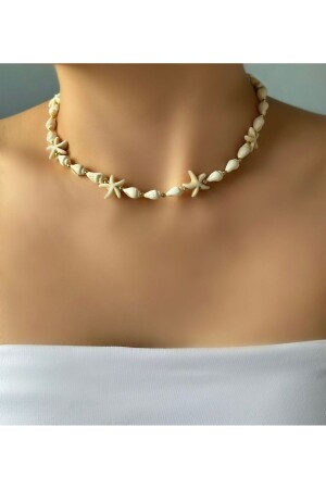 Deniz Yıldızı Deniz Kabuğu Doğal Taş Kolye - Rakoz Design