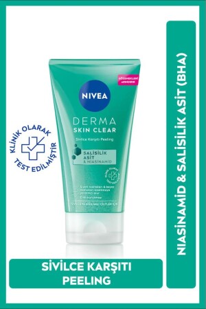 Derma Skin Clear Sivilce Karşıtı Yüz Temizleyici Peeling 150 Ml, Salisilik Asit, Gözenek Arındırıcı 98757-08200-01 - NIVEA