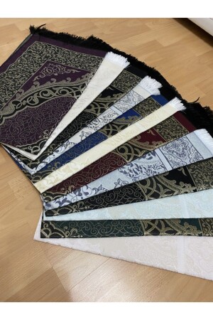 Desenli Saçaklı Hediyelik Bohçalık 12 Adet Tafta Seccade Seti - Ayhanhome