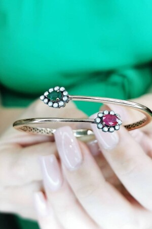 Diamantarmband aus Smaragden und Rubin - Utku Kuyumculuk
