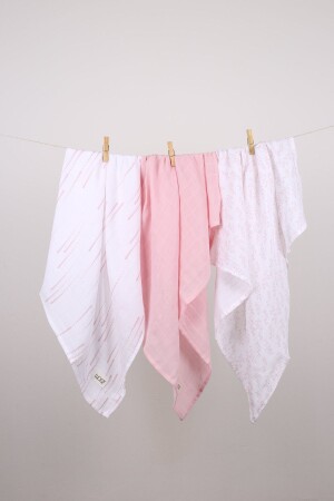 Dijital Baskılı 3'lü Müslin Örtü Seti - 75x75 Cm ZT2000 - LUCKKA