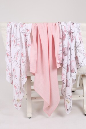 Dijital Baskılı 3'lü Müslin Örtü Seti - 75x75 Cm ZT5000 - LUCKKA